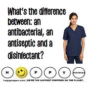 What's the difference between an antibacteiral and an antiseptic