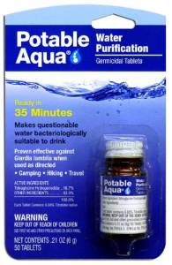 Potable aqua tablets