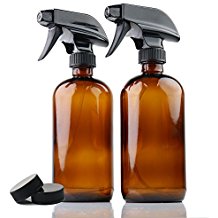 Amber glass spray bottles