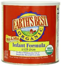 Four pback of Earth's Best Infant formula