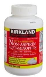 kirkland brand non-aspirin acetaminophen