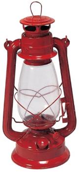 classic red hurricane lamp