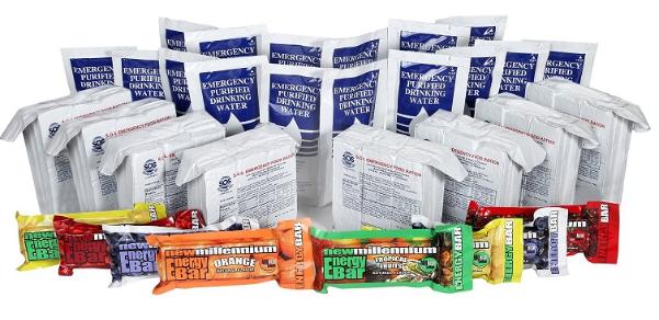 Emergency Ration Kit water and emergency tabs
