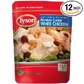 Tyson premium chunk white chicken pouch 12-pack