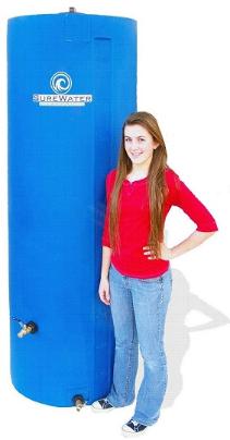 Water tank is equal to 5 55-gallon barrels