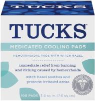 witch hazel in hemmorrhoid pads - Tucks medicated cooling pads