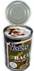 Yoders open can of bacon to show how it's wrapped