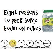 Eight Reasons to pack bouillon cubes