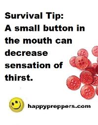 Survival tip: button can decrease thirst sensation