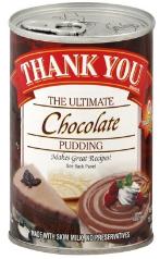 Chocate pudding in a can