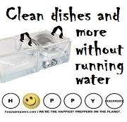 How to clean without running water