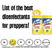 List of the best disinfectants for preppers