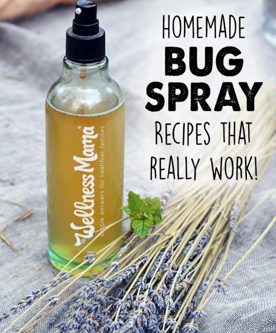 Home made bug spray recipe by Wellnessmama.com