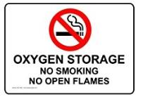 Oxygen storage sign