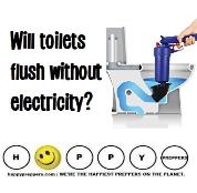 Will toilets flush without electricity?