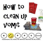 How to clean up vomit